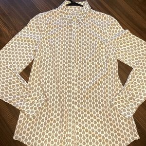 Hot air balloon button up blouse.